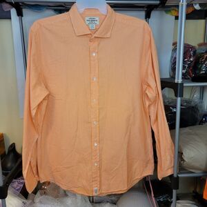 Ralph Lauren Polo Jeans Co. Full Button LS Orange Tiny Checker - Size XL